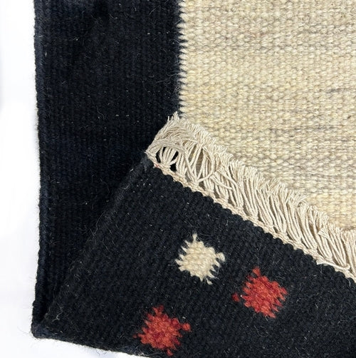 Tapete Kilim Jaipur 119x182 30 Preto/Cru