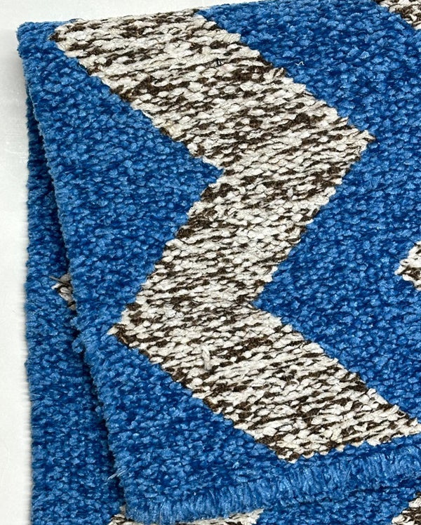 Tapete Tear 50x70 Chenile Azul Chevron