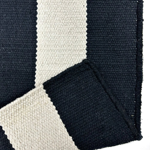 Tapete Tear 148x186 Algodão preto cru