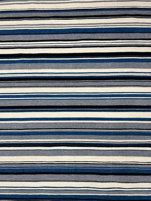 Tapete Tear 200x250 Chenile Listrado azul cru