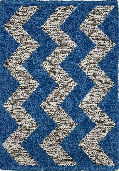 Tapete Tear 50x70 Chenile Azul Chevron