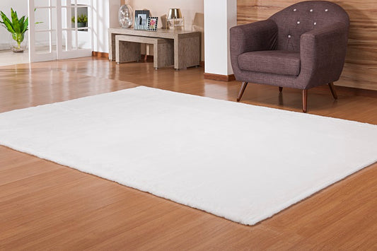 Tapete Pele Bangor 50x100 Branco Unico