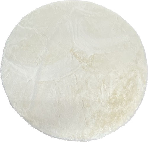 Tapete Rabbit Fur 200 redondo 30mm Cor02 Cream