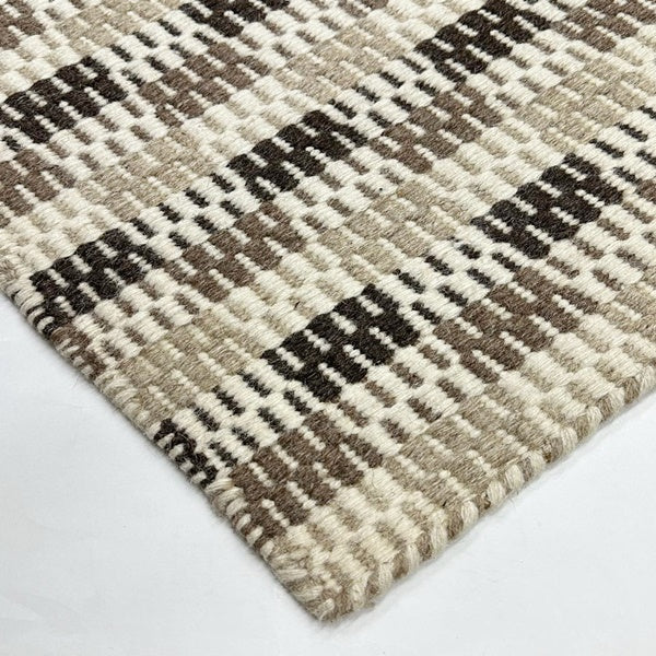 Tapete Kilim 61x92 Geometrico Marrom Bege