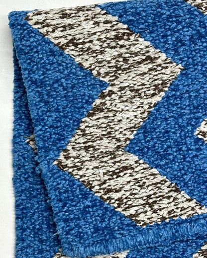 Tapete Tear 50x70 Chenile Azul Chevron