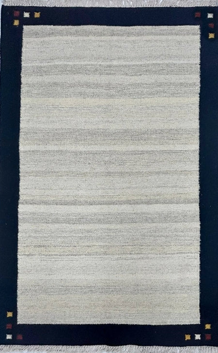 Tapete Kilim Jaipur 119x182 30 Preto/Cru